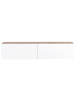 Beliani TV-Schrank GLADSTONE in Weiß/Braun - (W) 140 x (H) 30 x (L) 32 cm