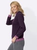 Sieh an! Langarm-Pullover in aubergine-violett