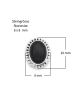 mantraroma 925er Silber - Ohrstecker (L) 10 x (B) 8 mm mit Onyx