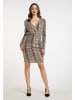 faina Damen Abendkleid Mit Pailletten in Beige