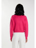 faina Damen Strickjacke Mit Perlen in Pink