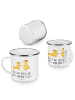Mr. & Mrs. Panda Camping Emaille Tasse Eheversprechen Liebe Teil... in Weiß