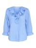 b. young BYHANIKO SS FRILL BLOUSE - LIGHT WOVEN Regular fit in Vista Blue