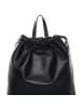 FEYNSINN Leder-Rucksack echt Leder Bucket-drawstring groß schwarz in schwarz