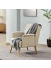 en.casa Polstersessel Edling in Beige (H)83cm (B)73cm (T)75cm