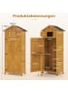 COSTWAY Gartenschrank Outdoor Gerätehaus Holz 76 x 51,5 x 178 cm in Braun