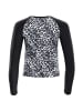 Winshape Functional Light and Soft Cropped Long Sleeve Top AET119LS in snow leopard/black