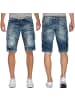 Cipo & Baxx Herren Regular Fit Shorts Stonewashed in Blue