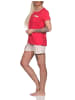 NORMANN Schlafanzug kurzarm Pyjama Shorty Tupfen Punkte Optik - 86442 in pink
