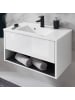 Furn.Design Waschbeckenunterschrank weiß Hochglanz 80 cm hängend, Waschtisch mit Waschbecken