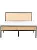 Beliani Doppelbett AVANTON in Schwarz/Braun - (W) 145 x (H) 90 x (L) 208 cm