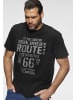 Man's World Rundhalsshirt in schwarz