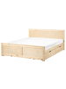 Beliani Doppelbett DAUPHIN in Braun - (W) 169 x (H) 82 x (L) 206 cm