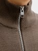 Jack & Jones Sweatshirt mit halbem Reißverschluss in Morel