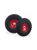 relaxdays 4x Sackkarrenrad in Schwarz-Rot - (H)85 x Ø260 mm