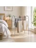 relaxdays Handtuchständer in Silber - (B)78 x (H)81,5 x (T)29,5 cm