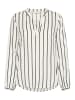 Kaffe Langarm-Bluse KAbeathe in Chalk/Black Stripe