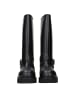 Off-White Schwarz Leder Flach Stiefel