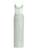 Vera Mont Abendkleid mit Seitenschlitzen in Mint/Silver