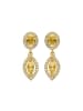 Luxenter Ohrringe aus 925er Sterlingsilber und Padparadscha mit 18k Gelbgold-Finish