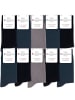 Occulto 10er Pack 100% Baumwolle Socken Ingo in Blau Mix