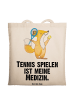 Mr. & Mrs. Panda Shopper Bag Fuchs Tennis spielen mit Spruch in Creme