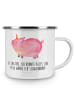 Mr. & Mrs. Panda Teetasse Einhorn Schwein mit Spruch in Weiß
