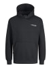 Jack & Jones Hoodie 'Aero Print' in schwarz