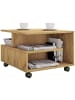 VCM  Holz Sofatisch Couchtisch Rollen rollbar Stango S in Honig-Eiche
