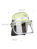 relaxdays 2 x Feuerwehrhelm in Gelb - (B)22,5x (H)24,5 x (T)28 cm
