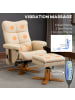 HOMCOM Massagestuhl-80L x 86B x 99H cm-Cremeweiß