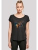 F4NT4STIC Long Cut T-Shirt Schmetterling Frühling in schwarz