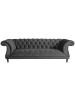 58 aufm Kessel CHESTERFIELD Sofa 3-Sitzer Kaylin Samtvelours anthrazit