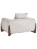 Beliani Sessel VINLIDEN in Beige/Braun - (W) 118 x (H) 62 x (L) 87 cm