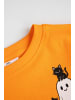 Coccodrillo Baumwoll-T-Shirt mit kurzen Ärmeln Halloween in orange