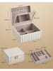 SONGMICS HOME Schmuckkasten Anah in wolkenweiß - (B)24 x (H)13.5 x (T)21.5 cm