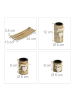 relaxdays Teelichthalter in Braun - (B)34 x (H)13 x (T)13 cm