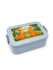 Mr. & Mrs. Panda Snackbox Füchse Liebe Design mit Spruch in Blau Pastell