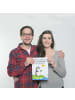 Mr. & Mrs. Panda Bild Pinguin Surfer mit Spruch in Weiß