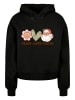 F4NT4STIC Oversized Hoody Peace Love Santa Weihnachten in schwarz
