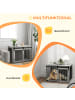Pawhut Hundekäfig Grau 98L x 58B x 61H cm