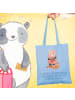Mr. & Mrs. Panda Tote Bag Roter Panda mit Spruch in Sky Blue