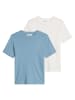 Marc O'Polo DENIM T-Shirt 2er Pack in Weiß/Hellblau