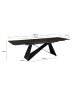 KADIMA DESIGN Esszimmertisch 180 - 260 cm Ausziehbar Keramik Glas , in Schwarz