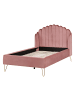Beliani 2-tlg Doppelbett AMBILLOU in Rosa/Gold