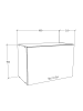 VCM  Küchenschrank B. 60 cm Hängeschrank Klappe Esilo in Weiß / Anthrazit