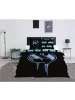 Batman Batman 3-teiliges Bettwäsche-Set – 1x Deckenbezug (240x220) & in Schwarz