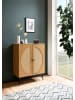 KADIMA DESIGN Sideboard 80x103x39 cm Highboard Eiche-Dekor mit Rattan Geflecht