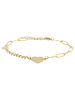 Adeliás Damen Armband – Herz aus Edelstahl 18 cm in gold