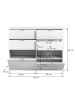 ebuy24 Schuhschrank ProjektX Weiß 120 x 34 cm